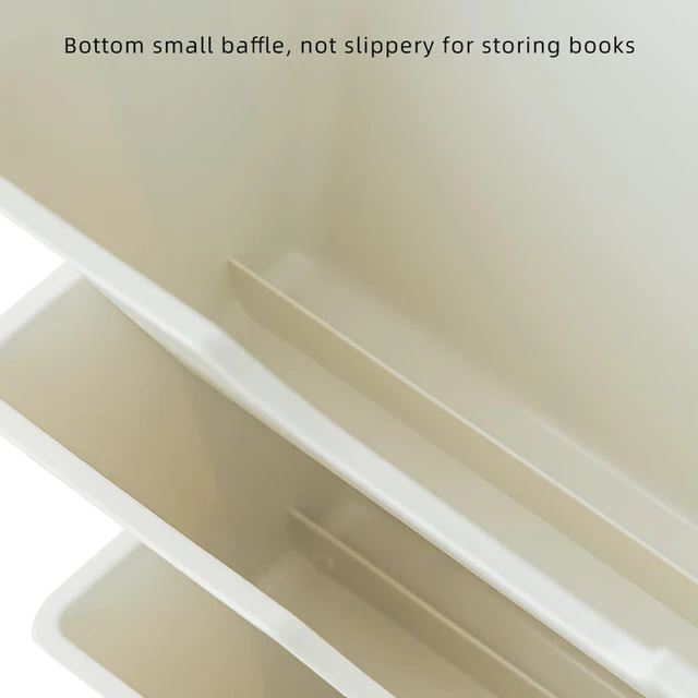 Alt view image 6 of 7 - 5 Tier Rolling Book Cart Multi-Functional Movable Storage Bookshelves | rolling bookshelf,Movable Storage Bookshelves with Lockable Wheels for Study Office Library Classroom,
