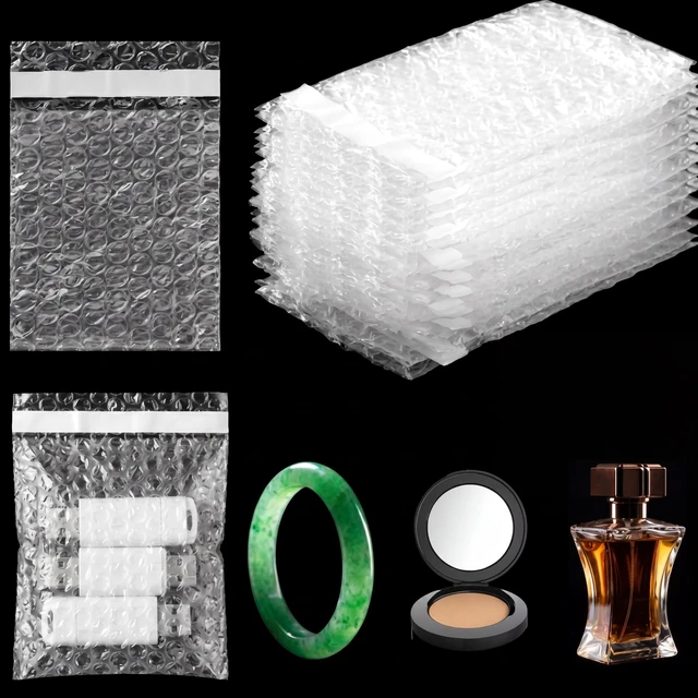 Main image of 1000 Pcs Self Adhesive Bubble Bags Packing Pouches, 4" X 6" | Double Wall Clear Protective Wrap, Shockproof for Small Business Shipping Packaging, Cushioned Fragile Items Protection
