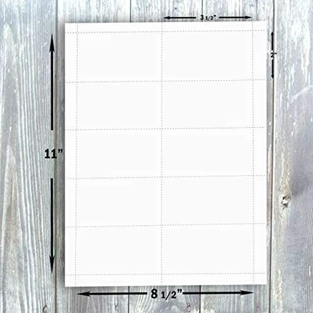 Alt view image 3 of 6 - Blank Business Cards Card Stock Paper White Mini Note Index Perforated Cardstock for Printer Heavy Weight 80 lb 3 1/2 x 2" 100 Sheets 1000 Cards (Pack of 2)