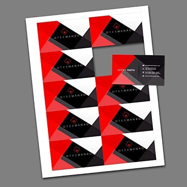 Alt view image 5 of 6 - Blank Business Cards Card Stock Paper White Mini Note Index Perforated Cardstock for Printer Heavy Weight 80 lb 3 1/2 x 2" 100 Sheets 1000 Cards (Pack of 2)