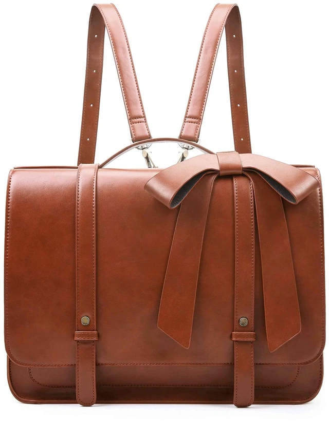 Main image of Briefcase for Women Messenger Backpack PU Leather 14 inch Laptop Bag Satchel Computer Bag for College Business Travel