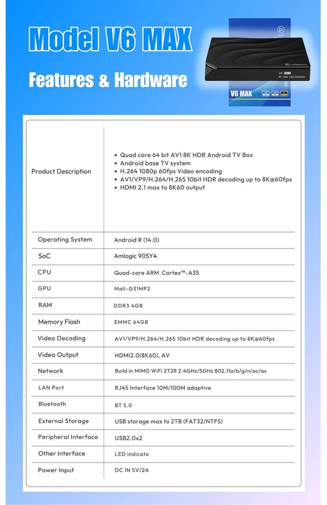 Alt view image 2 of 4 - MAX New Version 6 with Voice Control Remote max