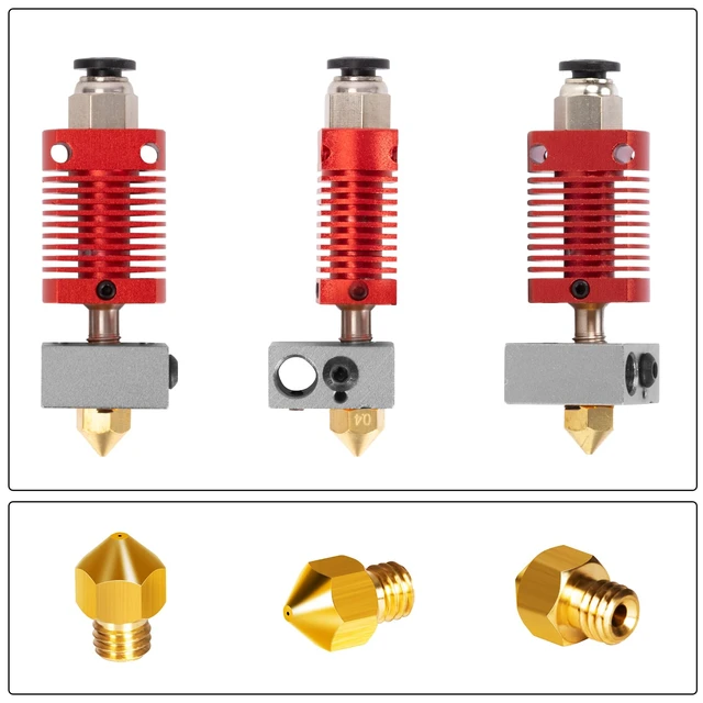 Alt view image 4 of 7 - TRONXY MK10 Extruder Hot End Kit | 3D Printer Nozzles 0.4mm with Aluminum Heating Block, NTC 3950 100K Ohm Thermistor, 1M PTFE Teflon Tube Fit for 3D Printers