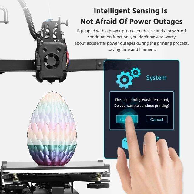 Alt view image 3 of 7 - TRONXY Small High Speed 3D Printer, CRUX 1S Desktop Mini 3D Printer for Beginners, Proximal Printhead with Dual-axis Metal Guide, Build Size 7.09x7.09x7.09 inch