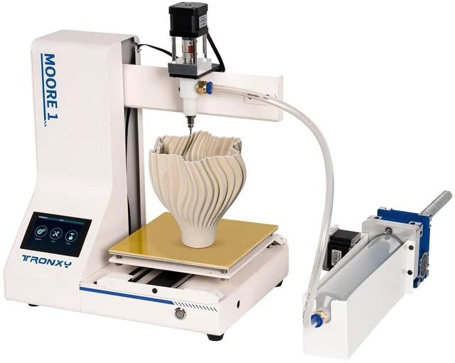 Main image of TRONXY Clay 3D Printer Moore1 Liquid Deposition Molding Mini 3D Printers for Ceramics Hobby Beginners Kids Adults with LCD Screen Building Size:7 * 7 * 7inch(180x180x180mm)