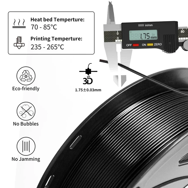 Alt view image 6 of 7 - TRONXY Rapid PETG Filament 1.75mm Black 1KG
