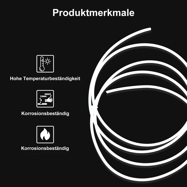 Alt view image 3 of 7 - 2M (6.56ft) PTFE Teflon Tube for 1.75mm Filament