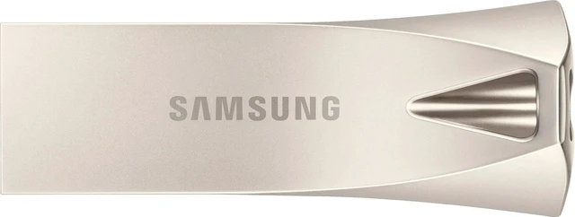 Main image of SAMSUNG BAR Plus 512GB 400MB/s USB 3.2 Type-A Flash Drive Champagne Silver Metal MUF-512BE3 with OEM USB Lanyard