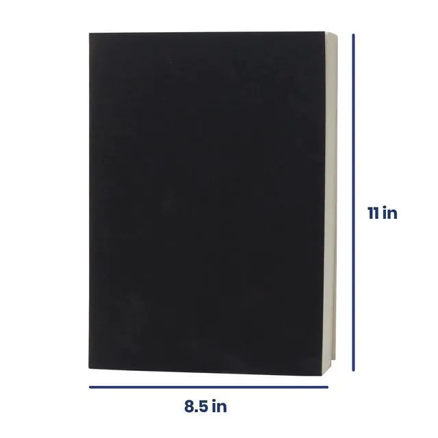 Alt view image 2 of 5 - LayFlat Sketchbook - 8.27 x 11 Inches - Black Blank Note Book, 64 Sheets, Thick 100gsm Paper, for Drawing, Sketching, and journaling