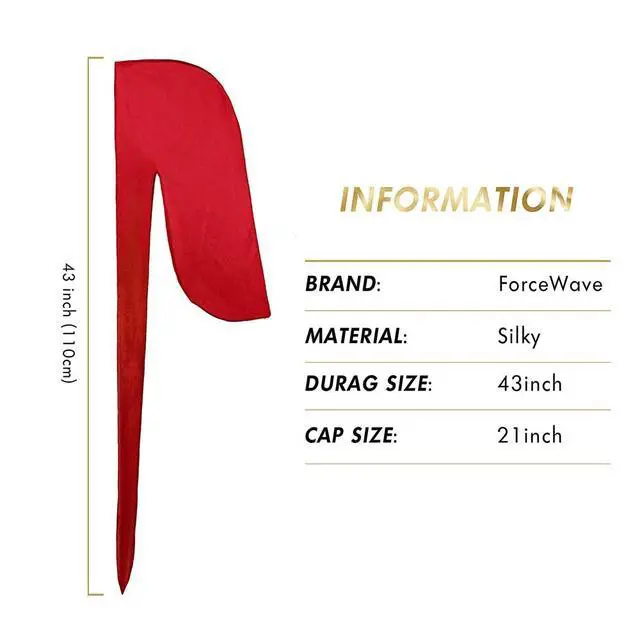 Alt view image 2 of 7 - 4PCS Silky Durags for Men Women 360 Waves with 1 Wave Cap | Silky Satin Moisture-Tech Fabric, Extra Long Tails, Unisex Fit, for Workouts, Cycling and Wave Training