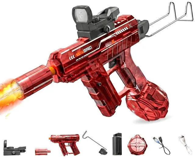 Main image of Electric Water Gun with LED for Kids Adults,Automatic Squirt Gun | AI Voice Control 30ft Range Rotating Dual Nozzles & LED,60Mins Continuous Shooting,Summer Outdoor Pool Beach Toy for Backyard