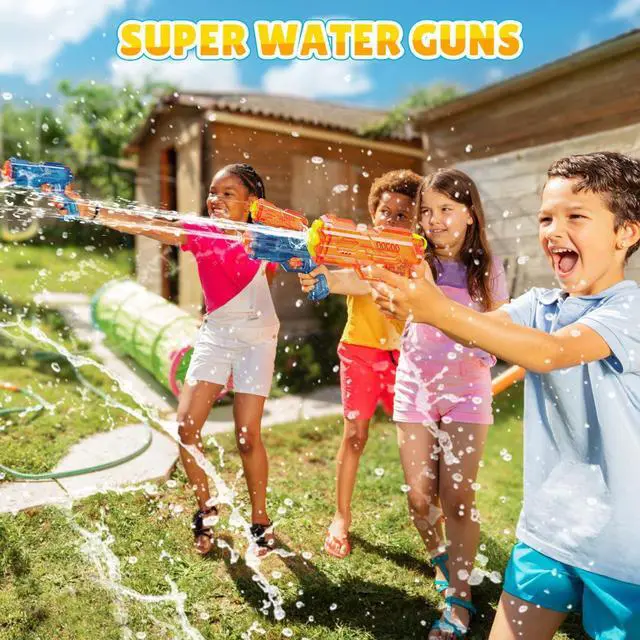 Alt view image 2 of 7 - Water Gun Squirter for Kids Squirt Gun 2 Pack | Summer Super Water Blaster Shooters Soaker, Small Toys for Boys Girls Toddler, Watergun for Pool Beach Outdoor Fighting