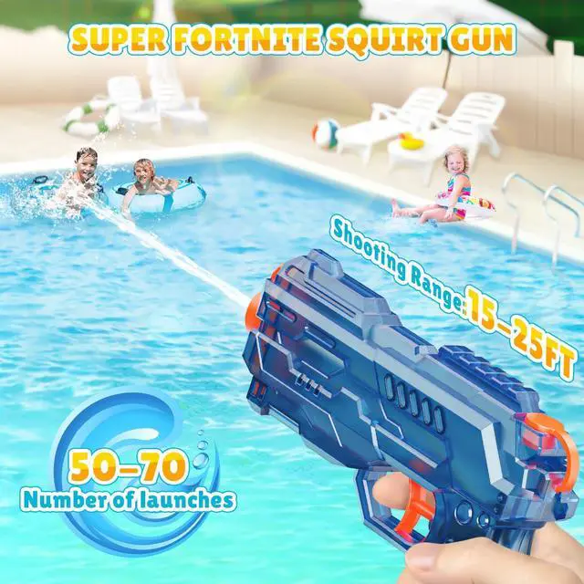 Alt view image 5 of 7 - Water Gun Squirter for Kids Squirt Gun 2 Pack | Summer Super Water Blaster Shooters Soaker, Small Toys for Boys Girls Toddler, Watergun for Pool Beach Outdoor Fighting