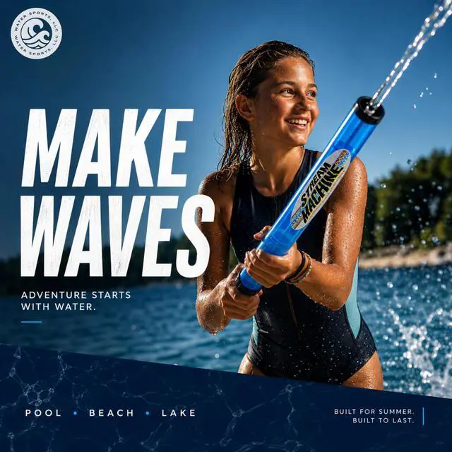 Alt view image 6 of 7 - Stream Machine Water Gun Launcher TL-600 17 Inch Single Barrel Water Launcher, Water Soaker Gun Shoots 40+ ft, Pool Squirt Gun for Outdoor Summer Fun, Model Number: 80005