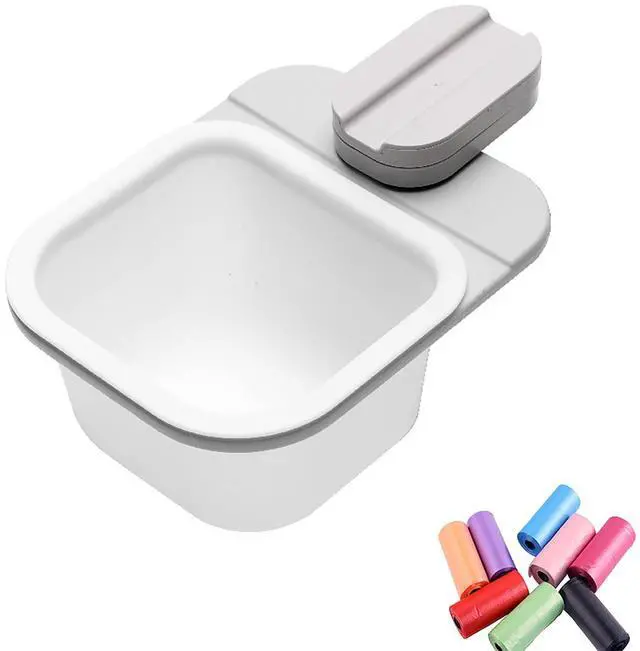 Main image of Rotatable Clip-on Mini Garbage Can with 1 Trash Bag | Clipped Under Dinner Desk or Table Counter, Small Waste Basket, Tiny Trash Bin, Small Garbage Bin for Desktop