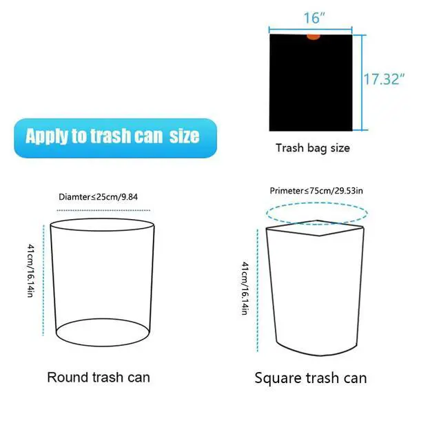 Alt view image 6 of 7 - 2 Gallon Trash Bag,100 Counts Strong Small Trash Bag Garbage Bags,Thick Drawstring Trash Can Liners for Bathroom Kitchen Bedroom Office Dorm (2, Gallons)