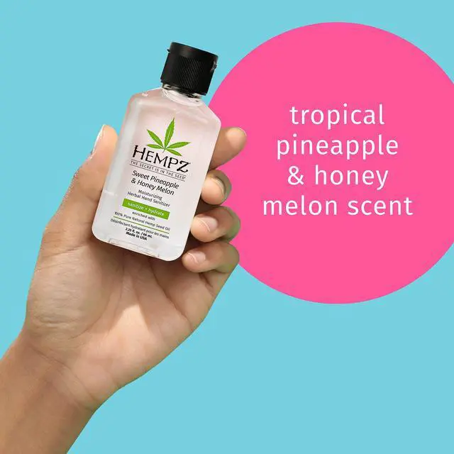 Alt view image 2 of 5 - Sweet Pineapple & Honey Melon Moisturizing Herbal Hand Sanitizer | On-the-go formula helps clean hands without over-drying skin
