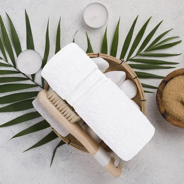 Alt view image 5 of 7 - 100% Cotton- Wash Cloth Set -Pack of 4,Quick Dry,Luxurious,Absorbent,Soft Feel Spa & Hotel Perfect for Daily Use (12X12 White)