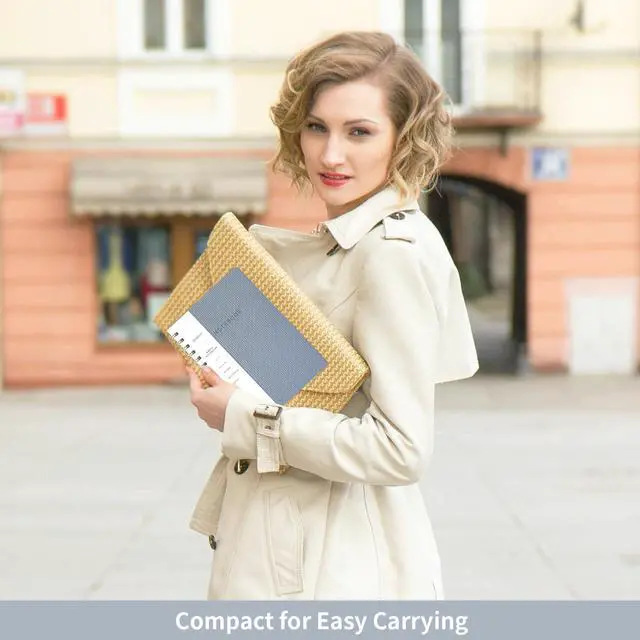 Alt view image 7 of 7 - Spiral Notebook-5.75" x 8.125" College Ruled Journal with Inner Pockets and 160 Pages,PU Leather Cover Business Journal, Twin-Wire Binding Notebook Perfect for Office & Home School Supplies Reef Blue