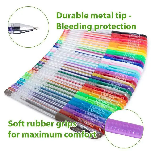Alt view image 7 of 7 - Gel Pens, 33 Color Gel Ink Pen Fine Point Colored Pen Set with 40% More Ink | Coloring Art Supplier for Adult Coloring Books, Drawing, Doodling, Scrapbooks Journaling
