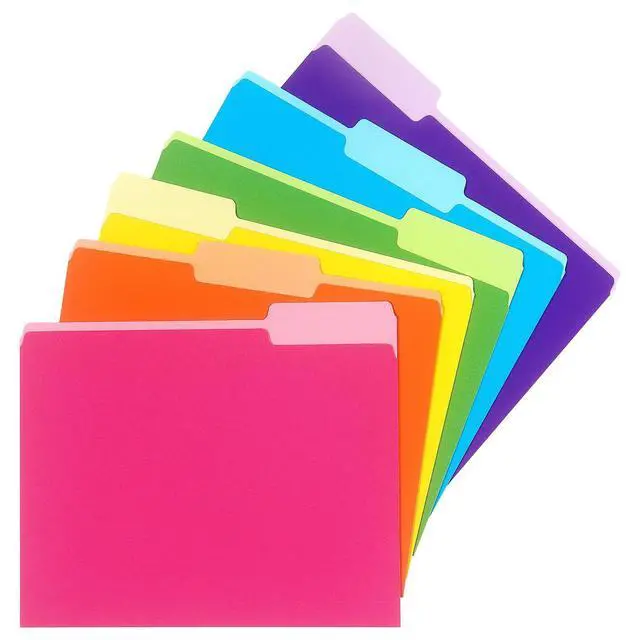 Alt view image 2 of 7 - Colored File Folders, Manilla Folders 8.5x11, 6 PCS | Colored File Folders Home Office School Supplies for Documents Files Paper
