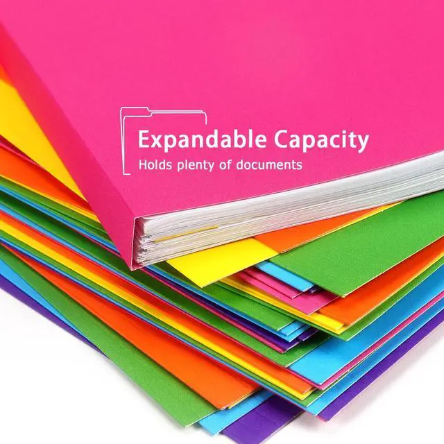 Alt view image 4 of 7 - Colored File Folders, Manilla Folders 8.5x11, 6 PCS | Colored File Folders Home Office School Supplies for Documents Files Paper