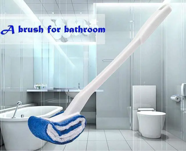 Alt view image 4 of 6 - Toilet Brush Bowl Brush Bathroom Brush Under Rim Toilet Brush Scracth-Free Curved Good Grip Easy to use deep Cleaning No Scratching, Anti-Splashing Easy to Store (2pc White)