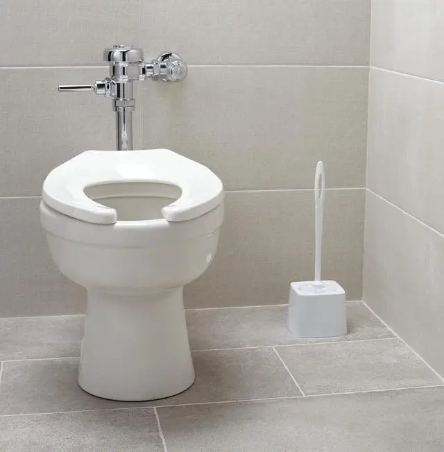 Alt view image 5 of 5 - 15" Toilet Brush, White, Toilet Bowl Brush for Bathroom, Professional/Janitorial Scrub Brush for Toilet
