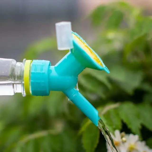 Alt view image 2 of 5 - 3Pcs Bottle Cap Sprinkler, Plastic Dual Head Bottle Watering Spout, Bottle Watering Spout Bonsai Watering Can for Indoor Seedlings Plant, Garden Tool