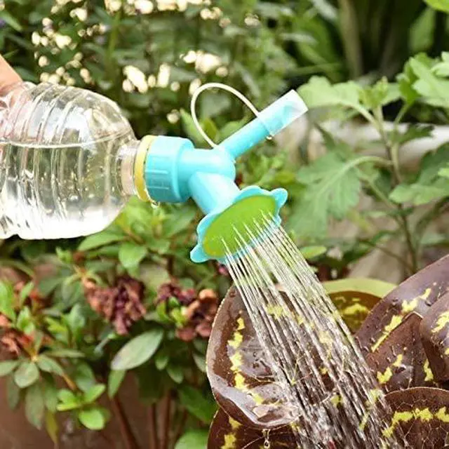 Alt view image 4 of 5 - 3Pcs Bottle Cap Sprinkler, Plastic Dual Head Bottle Watering Spout, Bottle Watering Spout Bonsai Watering Can for Indoor Seedlings Plant, Garden Tool