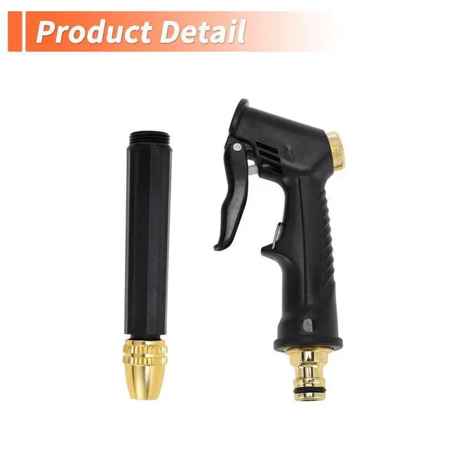 Alt view image 7 of 7 - High Pressure Hose Nozzle - Heavy Duty Water Gun with Adjustable Spray Patterns, Car Wash & Garden Watering Sprayer for Outdoor Cleaning