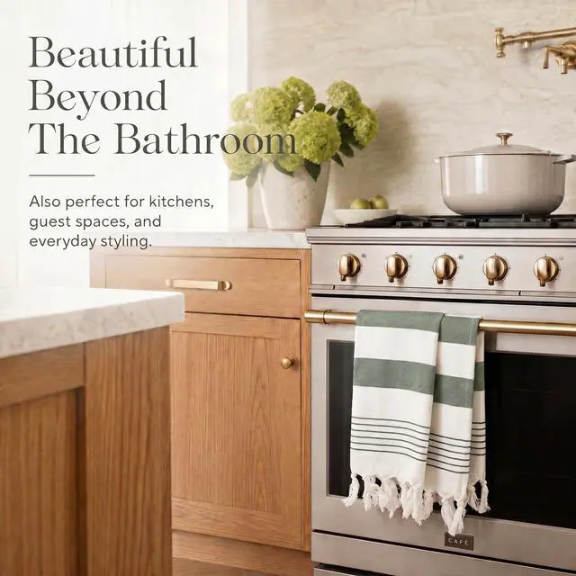 Alt view image 5 of 7 - Decorative Hand Towels for Your Bathroom Or Kitchen - Luxurious Set of 2 Soft Boho Cotton Towels are Absorbent, Lightweight & Dry Quickly - Perfect to Elevate Any Bath Decoration at Home