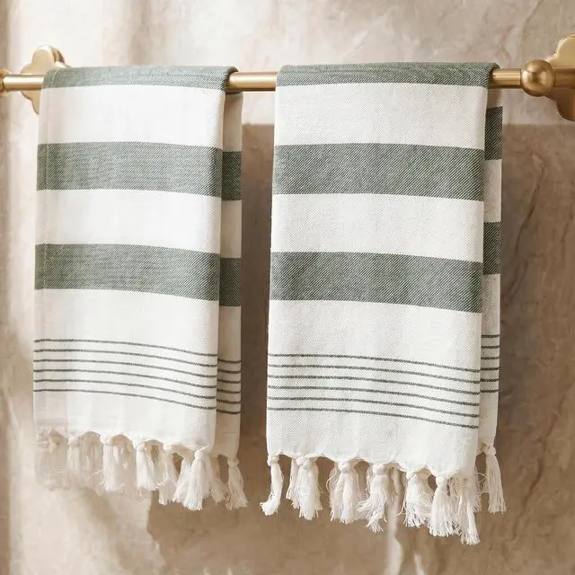 Main image of Decorative Hand Towels for Your Bathroom Or Kitchen - Luxurious Set of 2 Soft Boho Cotton Towels are Absorbent, Lightweight & Dry Quickly - Perfect to Elevate Any Bath Decoration at Home