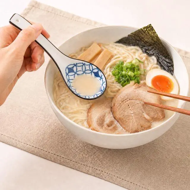 Alt view image 5 of 7 - 5Pcs Ceramic Asian Soup Spoons, Chinese Japanese Soup Spoons | 5pcs 002, Deep Soup Bowl, Comfortable Grip, Stackable Storage, Durable Ceramic, Dishwasher Safe, Ramen Pho Noodle Spoon Set