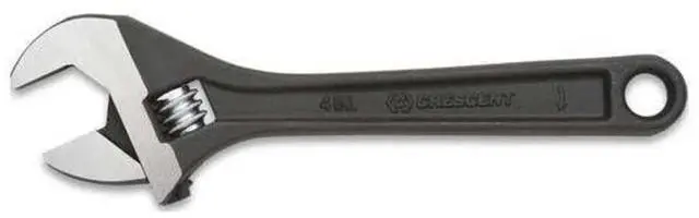 Main image of 4" Adjustable Black Oxide Wrench - Carded - AT24VS