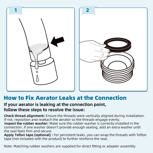 Alt view image 7 of 7 - NSF/ANSI/CAN 61 & cUPC Certified Faucet Aerator, Chrome | 360° Twist Kitchen Sink Aerator, Dual-function Sink Sprayer Attachment, Faucet Replacement Part 55/64'' Female Thread