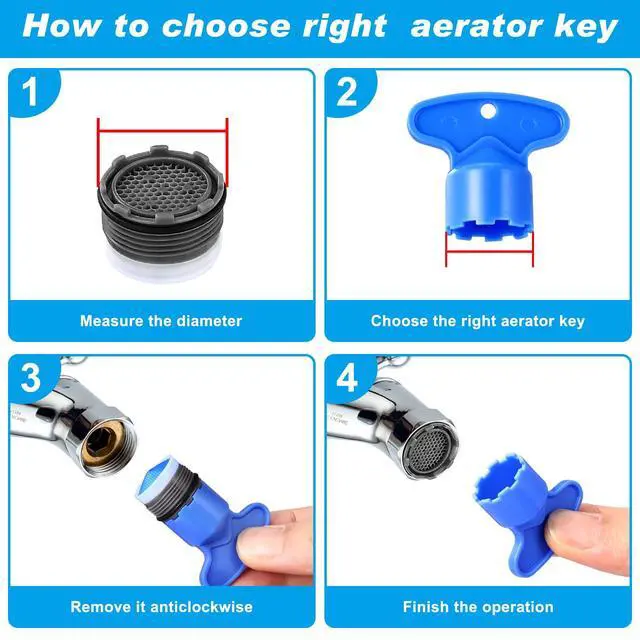 Alt view image 5 of 7 - 28 pcs Faucet Aerators with 5 Pcs Faucet Aerator Key Aerators Replacement Inserts for Sink M16.5 18.5 21.5 24 mm for Bathroom or Kitchen