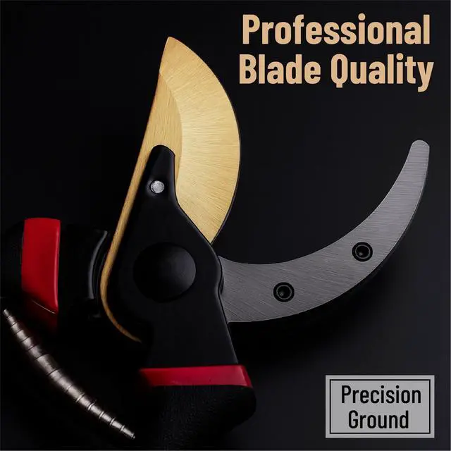 Alt view image 6 of 7 - - Pruning Shears, Garden Shears, 8" Professional, Titanium Blade | Garden Scissors, Gardening Shears