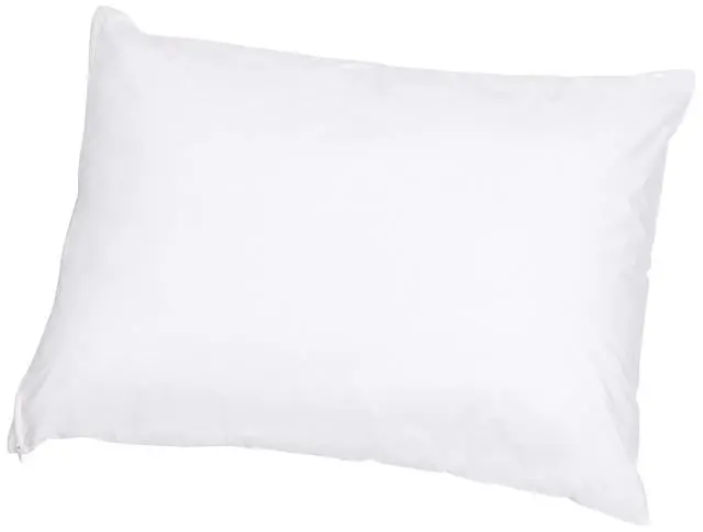 Alt view image 2 of 5 - Standard Breathable 100% Cotton Hypoallergenic Pillow Protector with Zipper, Machine Washable, White, 27 x 21 Inches, Pillows Not Included