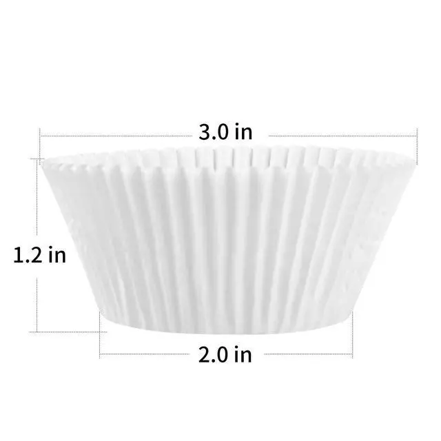 Alt view image 7 of 7 - Standard White Cupcake Liners 500 Count, No Smell, Food Grade & Grease-Proof Baking Cups Paper | No Smell, , Greaseproof White Paper Cupcake Wrappers, Food-grade Baking Cups Perfect for Cupcakes