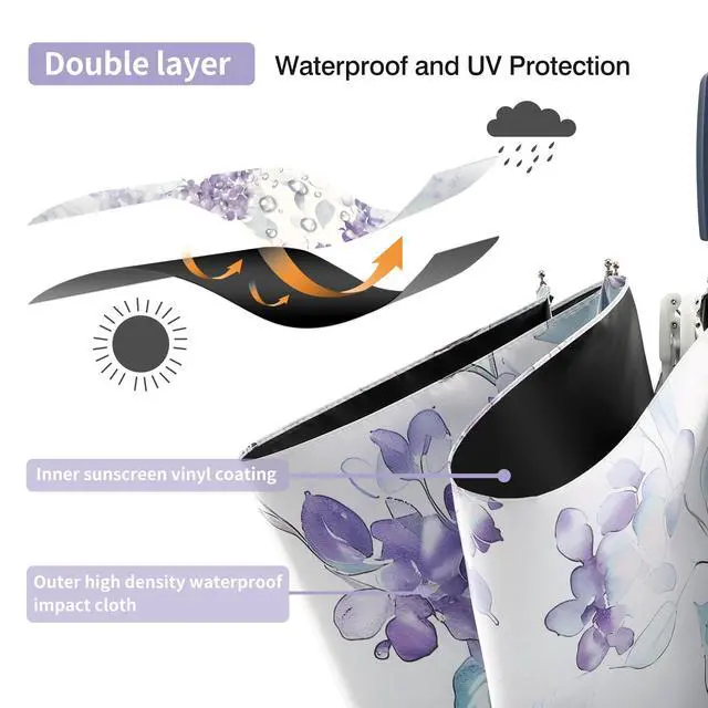 Alt view image 2 of 7 - Sun Umbrella Blocking UV Protection Compact Auto Folding Parasol | UPF 50+ Lightweight Color Shade Anti-UV Coating Windproof Rainproof Auto Open Close Travel for Women Men Fits Backpacks Cars