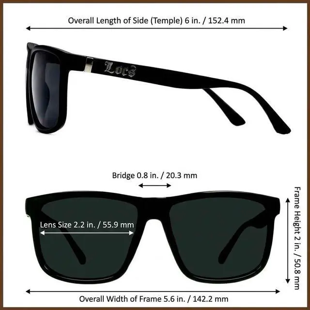 Alt view image 2 of 7 - Gangster Oversized Rectangular Horn Rim Sunglasses All Black, mens