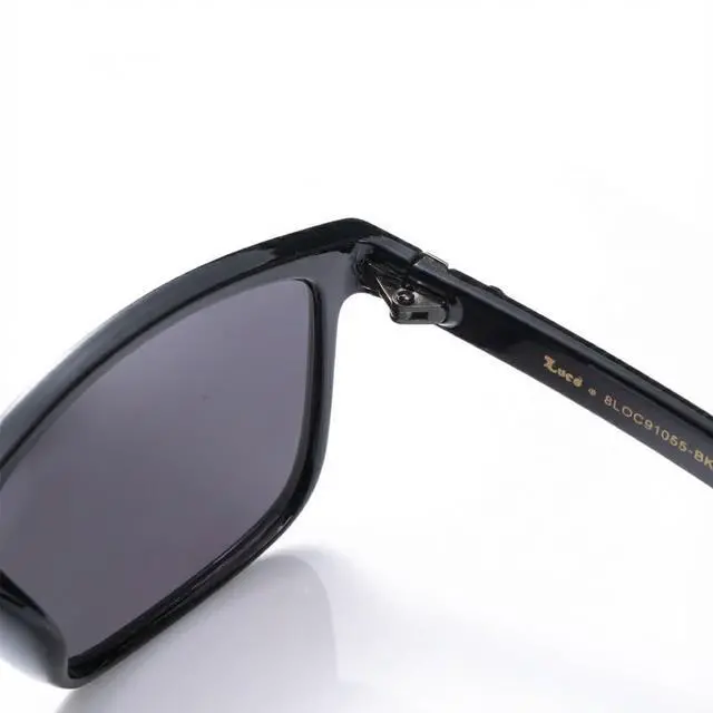 Alt view image 7 of 7 - Gangster Oversized Rectangular Horn Rim Sunglasses All Black, mens
