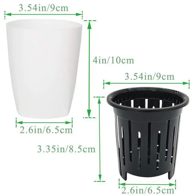 Alt view image 2 of 7 - 8 Pack 4 Inch Self Watering Plastic Planter with Inner Pot White Flower Plant Pot,Modern Decorative Flower Pot for All House Plants,Flowers,Herbs,African Violets