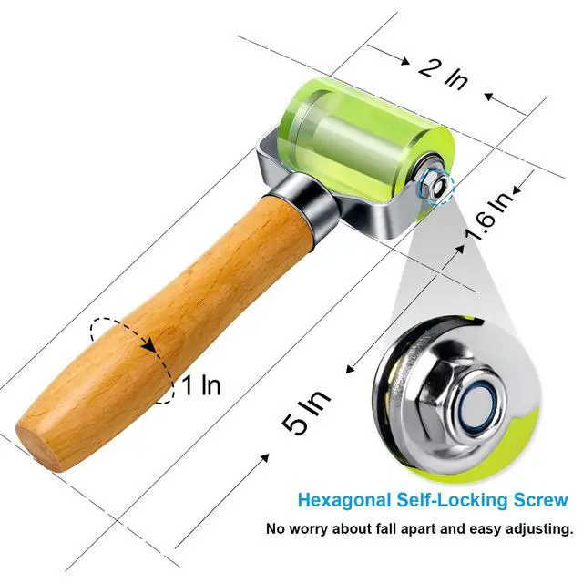 Alt view image 3 of 7 - Bearings Equipped Automotive Car Audio Sound Deadening Application Wheel Roller, Heat Abatement Mat Wallpaper Application PU Smoothing Tool Seam Roller