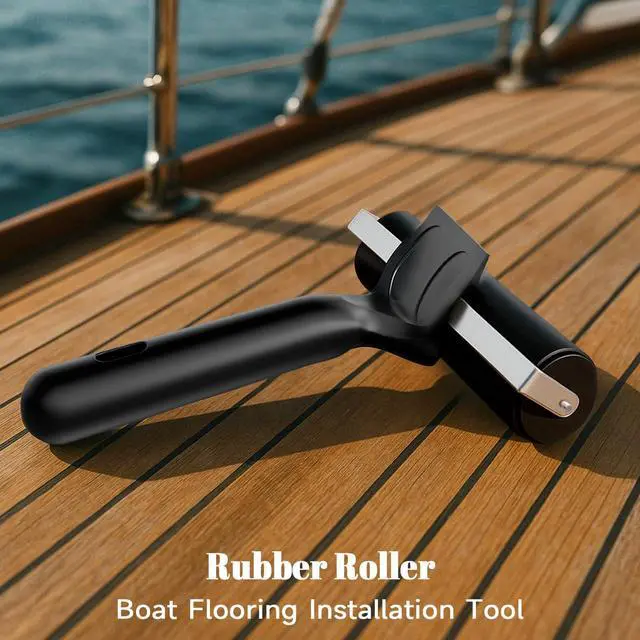Alt view image 5 of 7 - 4 Inch Rubber Roller Brayer Rollers for Crafting, Hard Rubber Rollers for Printmaking, Printing, Gluing and Stamping Tools, Boat Flooring & Wallpaper (Original Version, Black)