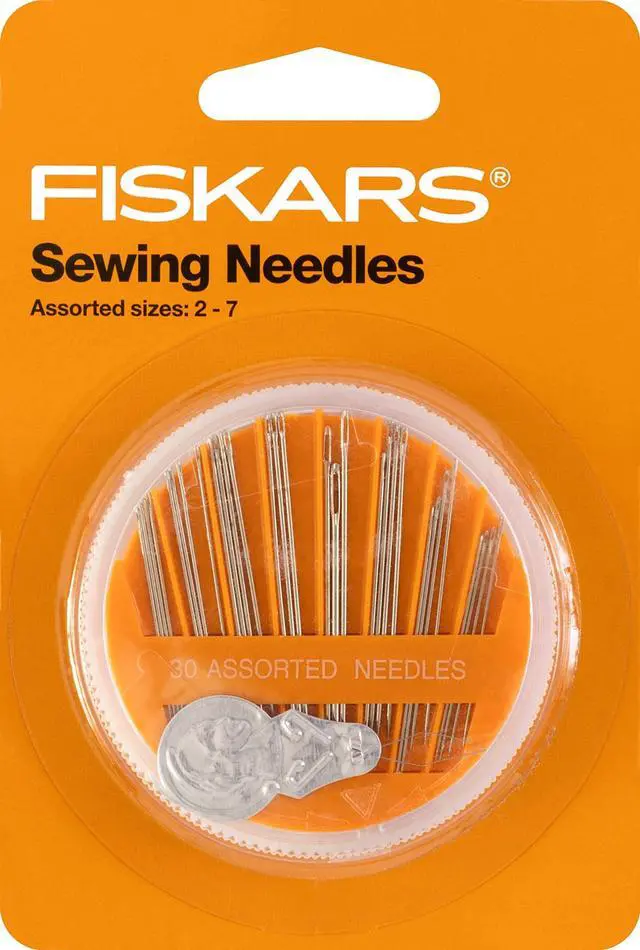 Main image of 30-Piece Sewing Needle Set with Threader, Assorted Needles | Needles Include Betweeners, Darners, Embroidery Needles & Sharps (Size 2-7), Convenient & Safe Storage Container