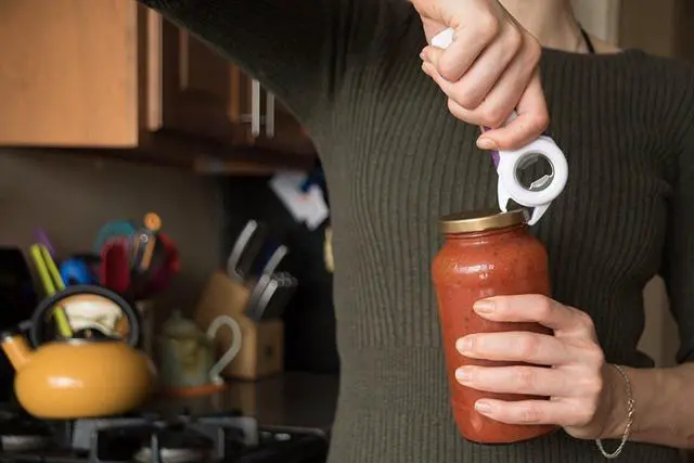 Alt view image 6 of 7 - 5 in 1 Lids off Jar Opener, Bottle Opener, Ideal For Women, Kids, Seniors - for Multipurpose Kitchen Tool, Easy open. White