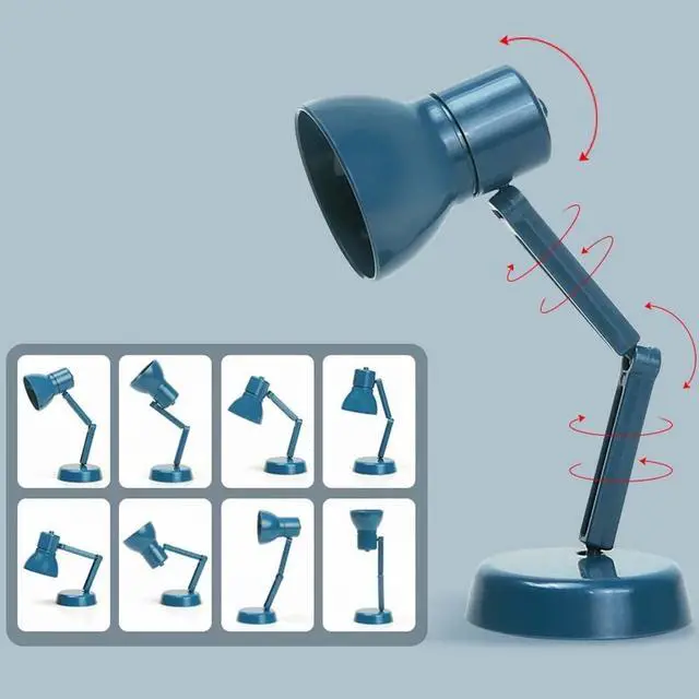 Alt view image 2 of 7 - Mini Table Lamp Portable Foldable LED Night Light Eye Protection Desk Lamp Study Reading Book Lamps for Home Room(Blue)