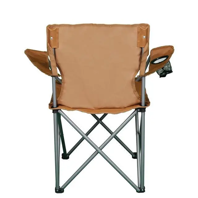 Alt view image 4 of 5 - Basic Quad Folding Camp Chair, 250LBS Heavy Duty Steel Frame Outdoor Chair, 600D PE Coated Durable Polyester Fabric Foldable Chair with Mesh Cup Holder & Carry Bag.
